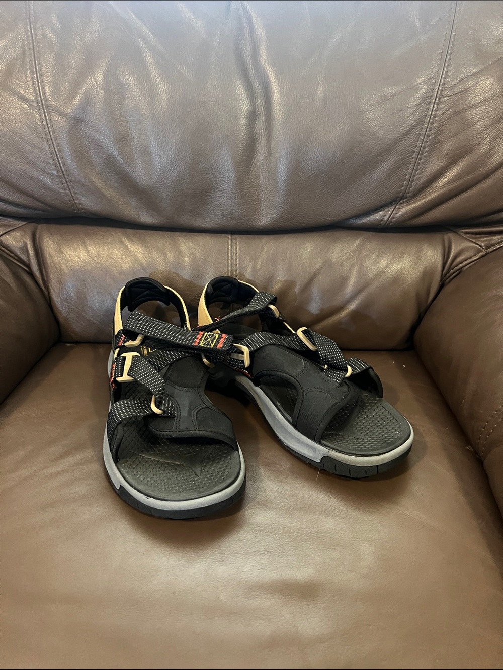 Ozark Trail Black and Tan Men's Outdoor Sport Sandals